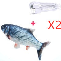 Electric Funny Cat Simulation Fish Beating Usb Jumping Cat Toy 1613797466085