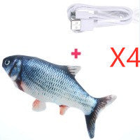 Electric Funny Cat Simulation Fish Beating Usb Jumping Cat Toy 1613797466092