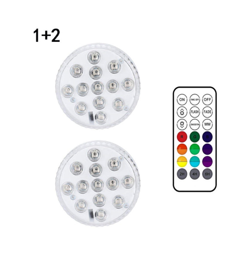 13 Led Submersible Light for Swimming Pool Garden Fountain Bathroom IP68 Waterproof Underwater Lamp with Suction Cup RF Remote - HD Wireless Product #11