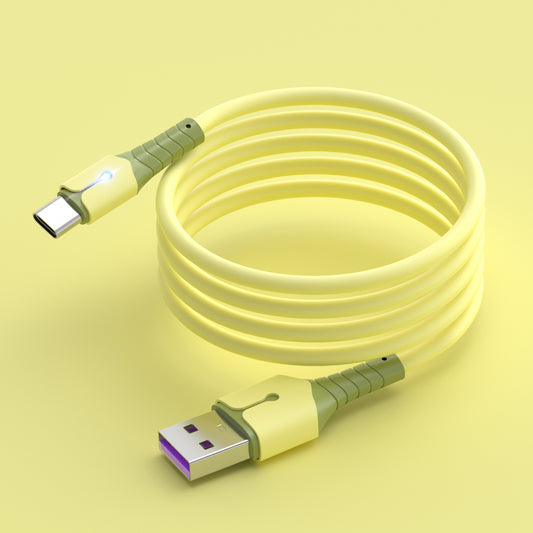 Compatible with Apple , Liquid Silicone With Light Data Cable Is Suitable For Android And Apple - 图片 1