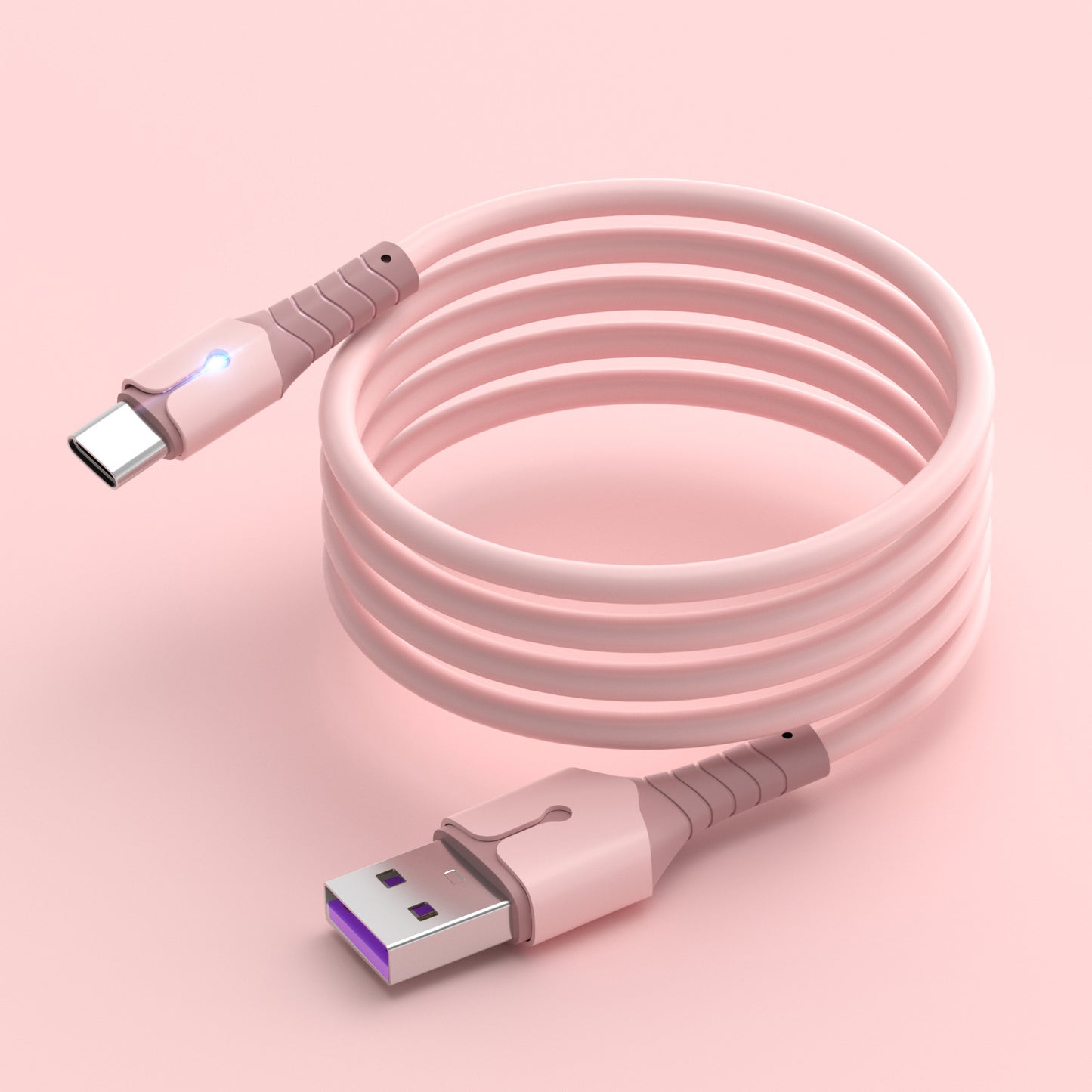 Compatible with Apple , Liquid Silicone With Light Data Cable Is Suitable For Android And Apple - 图片 5