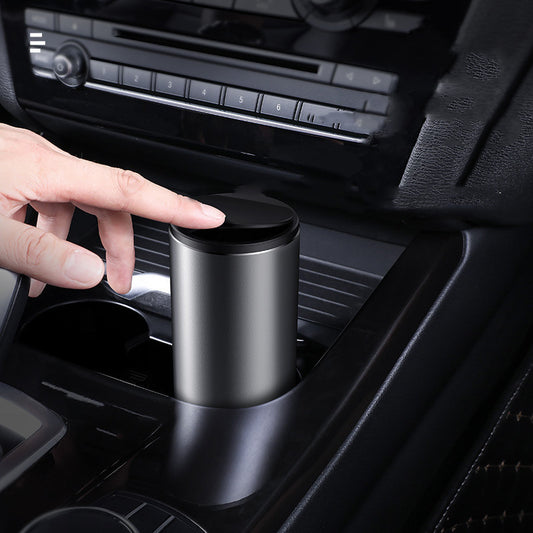 Alloy Car Trash Bin Rubbish Holder Wrapper Garbage Can Office Ashtray Cup 1613872191396