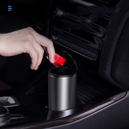 Alloy Car Trash Bin Rubbish Holder Wrapper Garbage Can Office Ashtray Cup 1613872191556