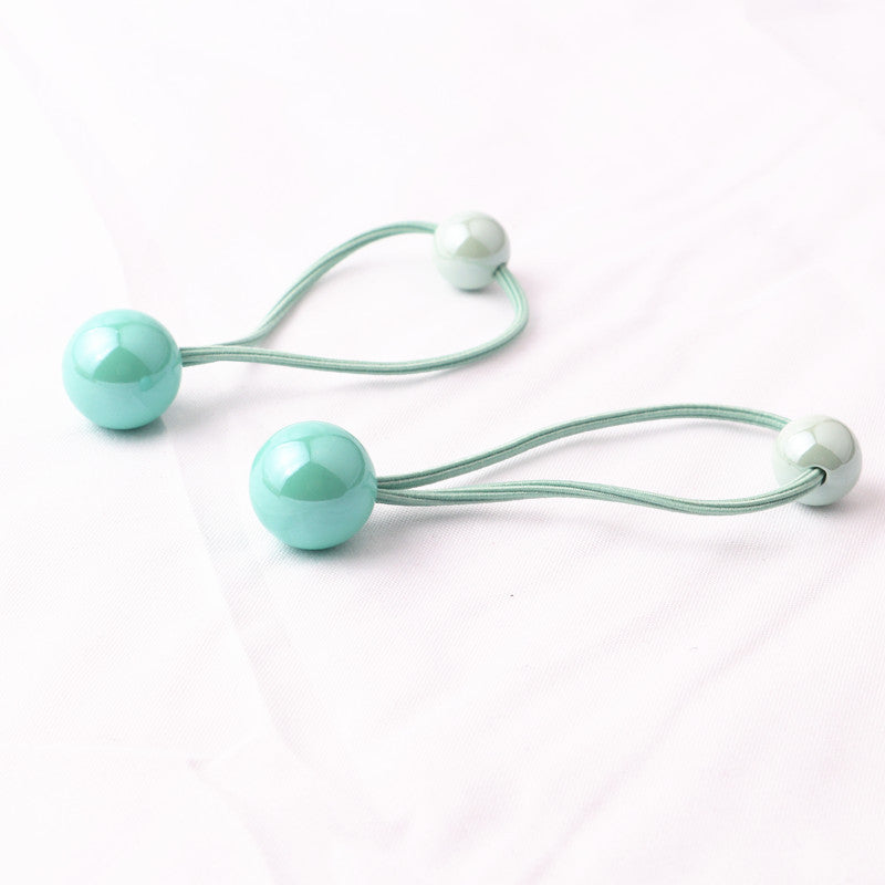 Colorful Hair Tie Shiny Hair Rope Ball Ball Head Rope Braided Headdress 1614049228635