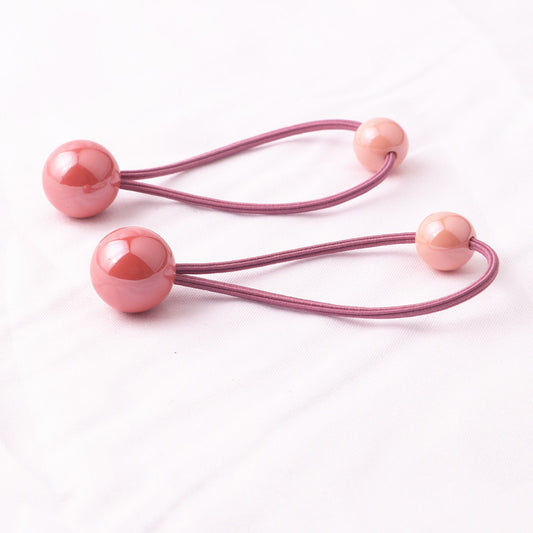 Colorful Hair Tie Shiny Hair Rope Ball Ball Head Rope Braided Headdress 1614049228639