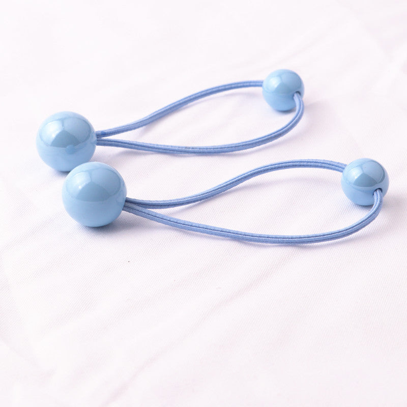 Colorful Hair Tie Shiny Hair Rope Ball Ball Head Rope Braided Headdress 1614049228642