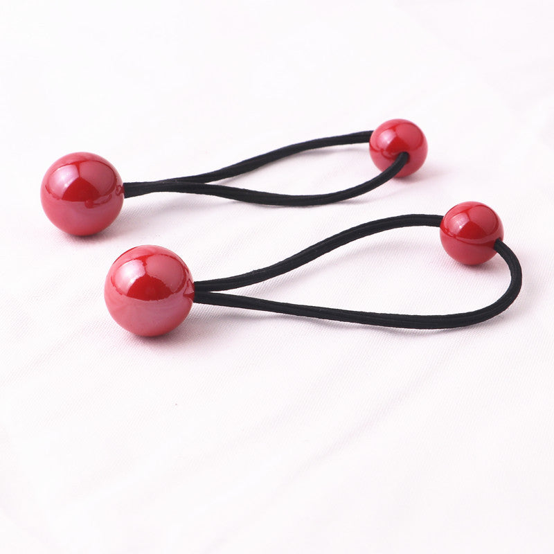 Colorful Hair Tie Shiny Hair Rope Ball Ball Head Rope Braided Headdress 1614049228646