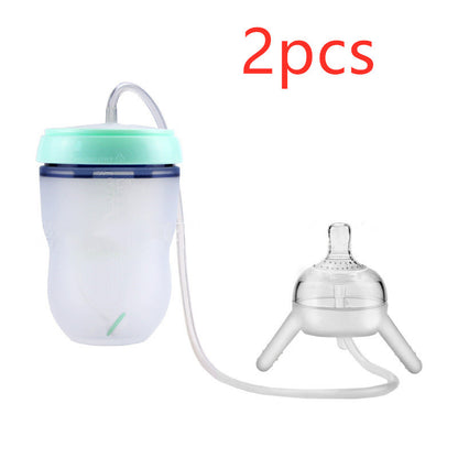 Feeding Bottle Kids Cup Children Training Silicone Sippy 1614135767435