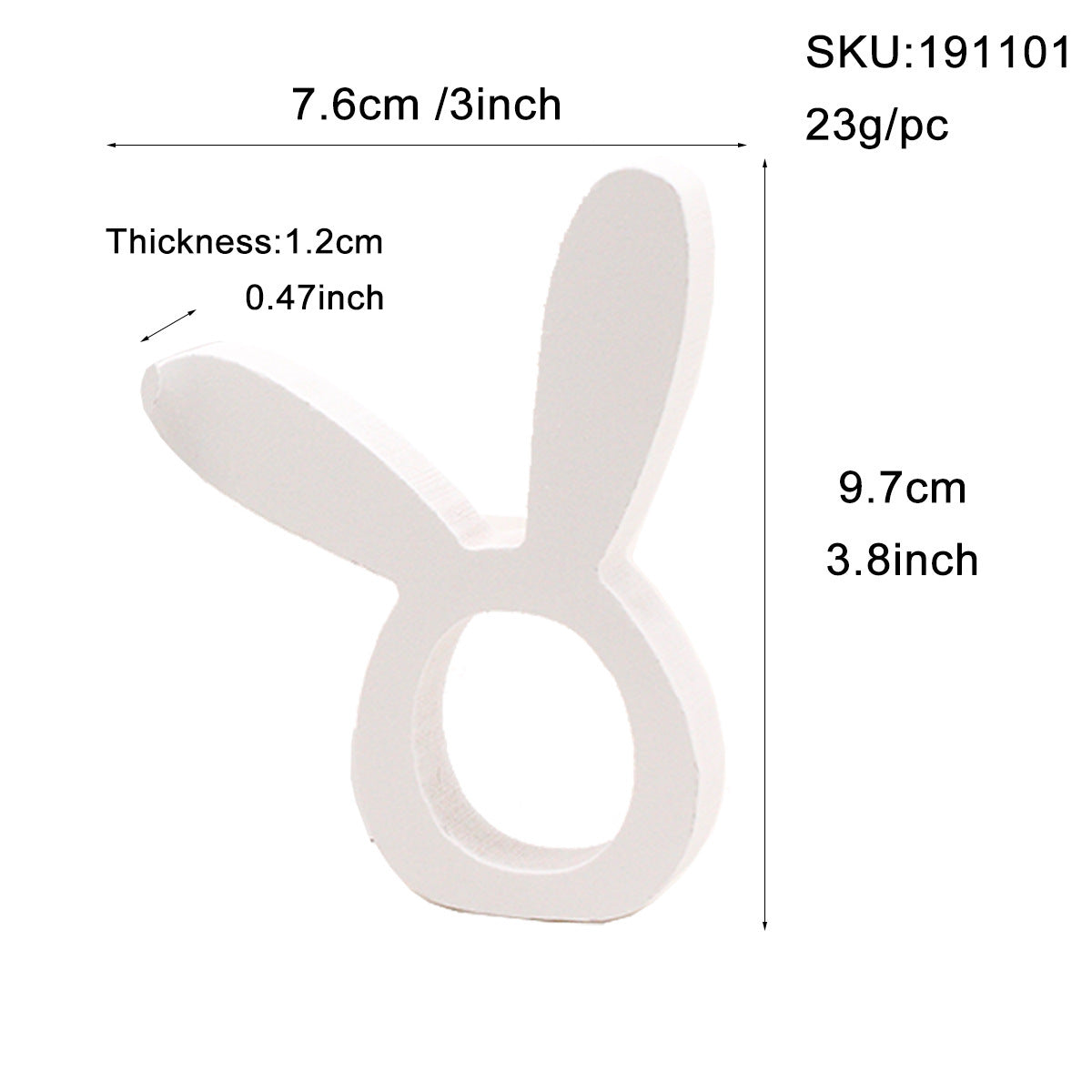 Easter Bunny Napkin Ring Holders Easter Table Decoration for Home Wooden Rabbit Ear Tissue Ring Happy Easter Party Supply 161