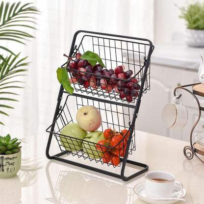 Stainless Steel Countertops Multilayer Spice Rack Fruit Kitchen Storage Kitchen Storage Rack 1614156720629