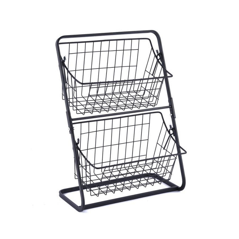 Stainless Steel Countertops Multilayer Spice Rack Fruit Kitchen Storage Kitchen Storage Rack 1614156727099