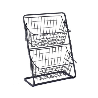 Stainless Steel Countertops Multilayer Spice Rack Fruit Kitchen Storage Kitchen Storage Rack 1614156727099