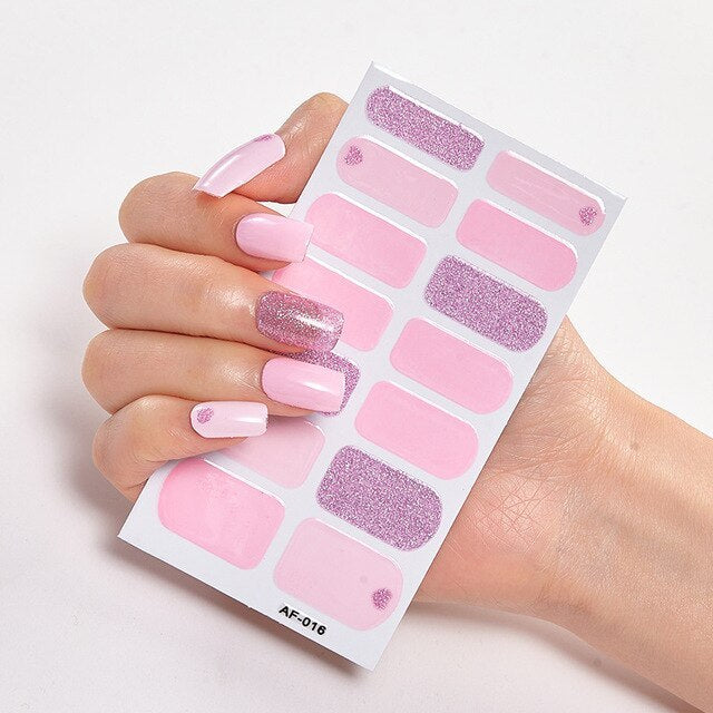 Solid Colors And Creative Nail Art Creative Women Salon Nail Decoration Fashion Nail Polish Nails Sticker Designer Nail Strip