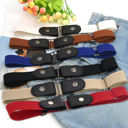 New Slim Elastic Invisible Belt Simple Lazy Belt Fat Elastic Leather 1614238672105