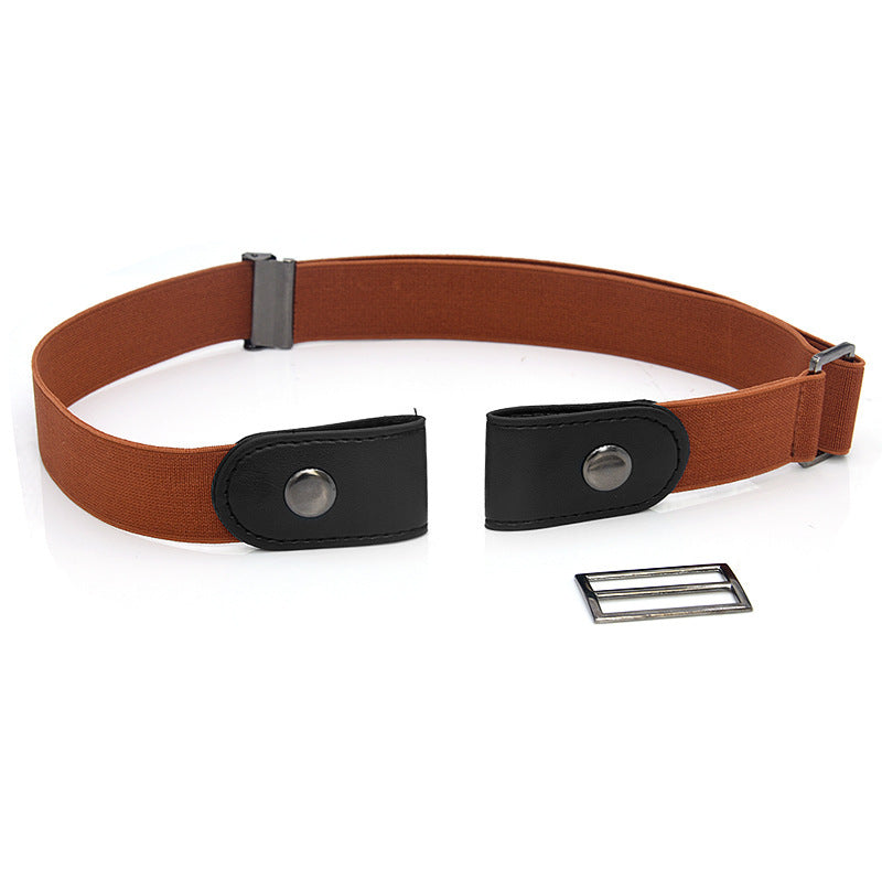 New Slim Elastic Invisible Belt Simple Lazy Belt Fat Elastic Leather 1614238672383