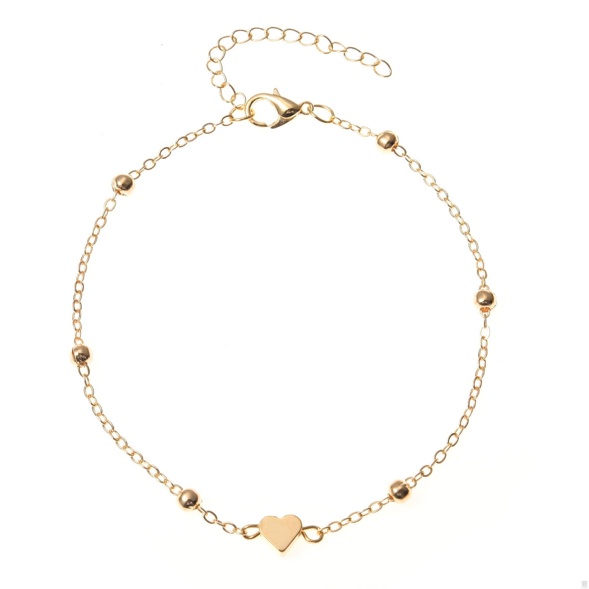 Trendy Jewelry Crochet Anklet Beach Round Bead
