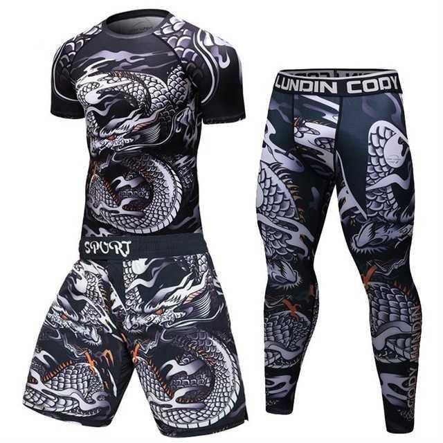 Male Sport Suit Men Running Clothes Sport Wear Yoga Set 1614254647190