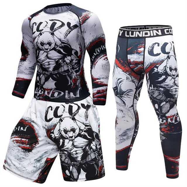 Male Sport Suit Men Running Clothes Sport Wear Yoga Set 1614254778707