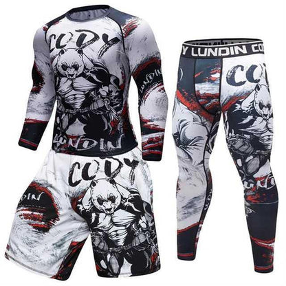 Male Sport Suit Men Running Clothes Sport Wear Yoga Set 1614254778707