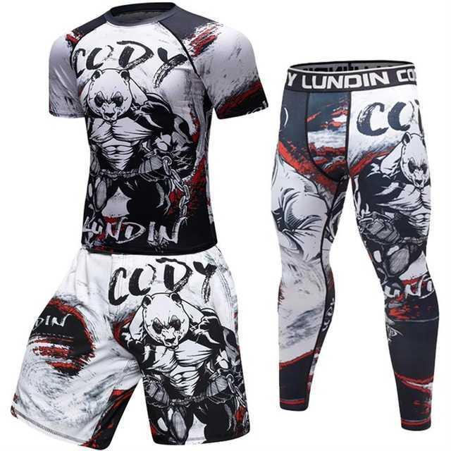 Male Sport Suit Men Running Clothes Sport Wear Yoga Set 1614254778988