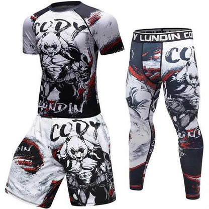 Male Sport Suit Men Running Clothes Sport Wear Yoga Set 1614254778988