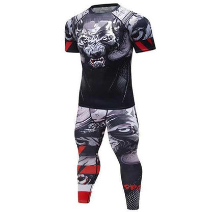 Male Sport Suit Men Running Clothes Sport Wear Yoga Set 1614254871055