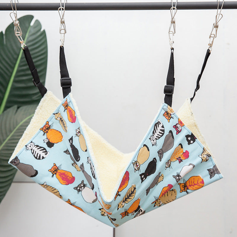 Washable Plus Velvet Thick Pet Cat Cage Hammock 1614413029313