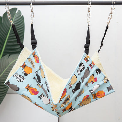 Washable Plus Velvet Thick Pet Cat Cage Hammock 1614413029313