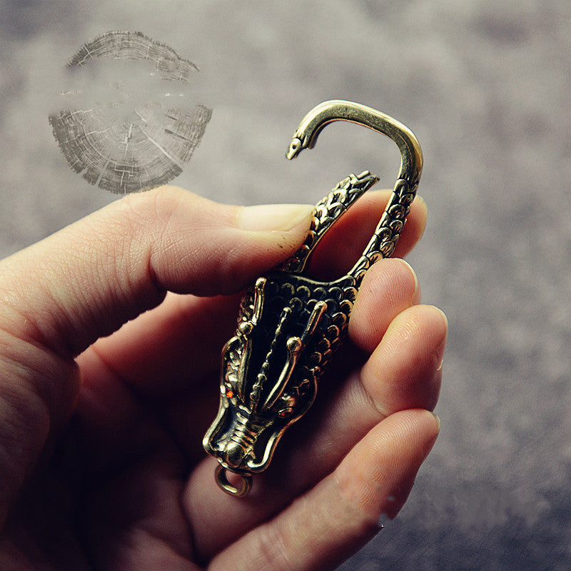 Chinese Style Copper Decoration Pure Copper Faucet Keychain 1614413596639