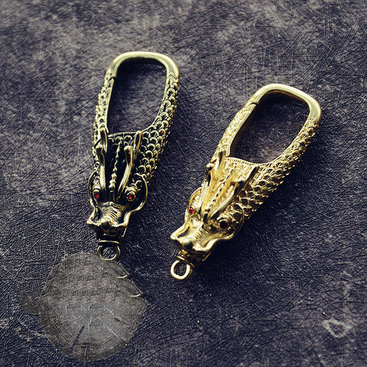 Chinese Style Copper Decoration Pure Copper Faucet Keychain 1614413596646