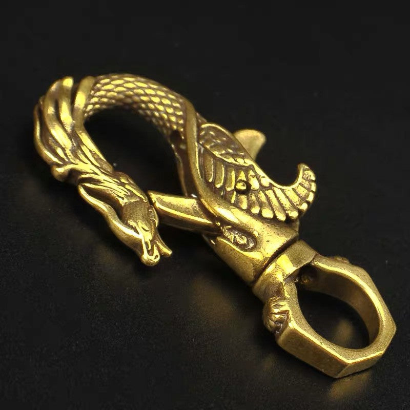 Chinese Style Copper Decoration Pure Copper Faucet Keychain 1614414101981