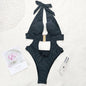 Sexy Deep V Buckle Design All In One Ladies Bikini 1614483566249
