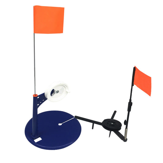 6pcs ABS Ice Fishing Tip-Up Ice Fishing Rod With Hole Cover And Orange Flag Winter Fishing Accessories - HD Wireless Product #1