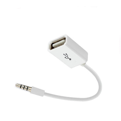 Car MP3 3.5mm Male AUX Audio Socket Jack To USB 2.0 Female Converter Cable Cord Car Interior Accessories Boutique New Hot Sal