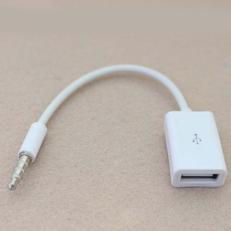 Car MP3 3.5mm Male AUX Audio Socket Jack To USB 2.0 Female Converter Cable Cord Car Interior Accessories Boutique New Hot Sal