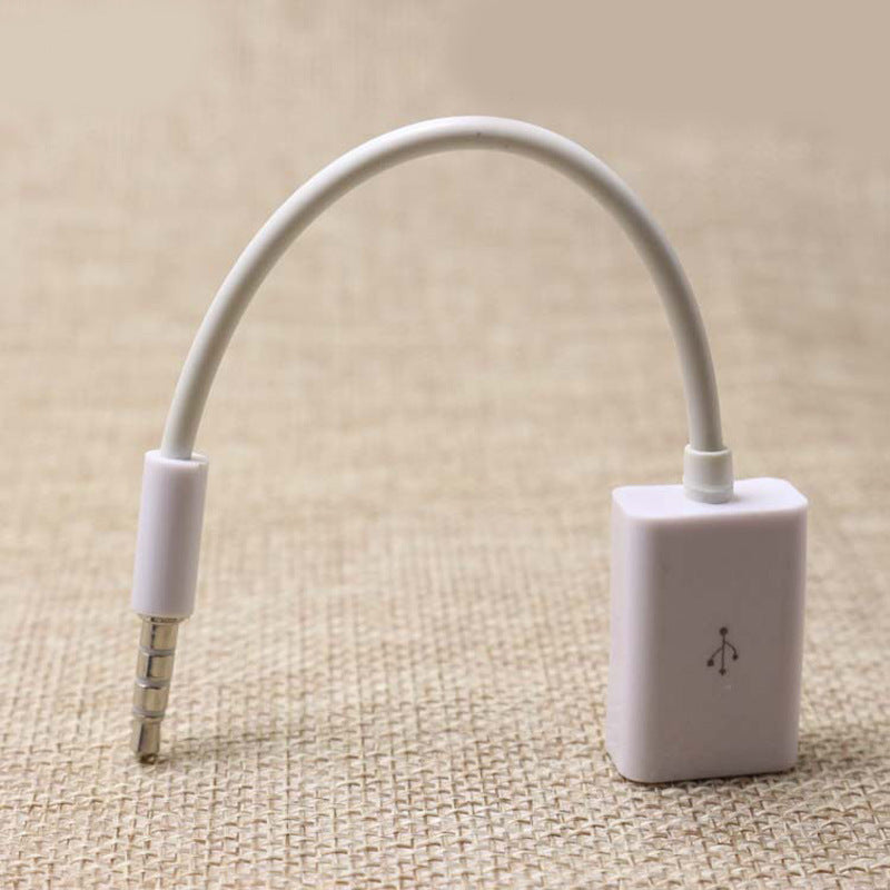 Car MP3 3.5mm Male AUX Audio Socket Jack To USB 2.0 Female Converter Cable Cord Car Interior Accessories Boutique New Hot Sal