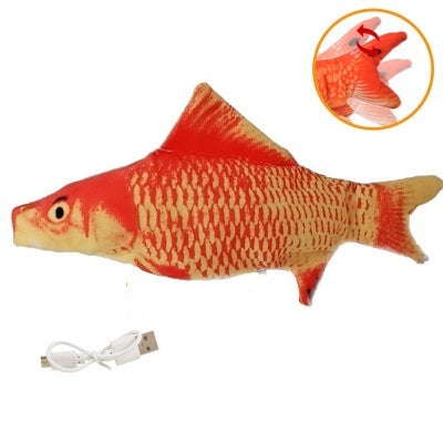 Electric Funny Cat Simulation Fish Beating Usb Jumping Cat Toy 1614768380558