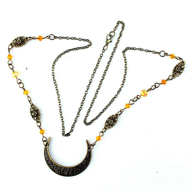 Retro Gothic Style Hollow Moon Pattern Accessories Head Chain