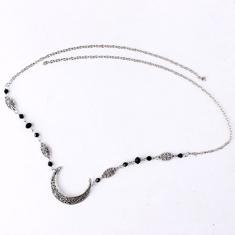 Retro Gothic Style Hollow Moon Pattern Accessories Head Chain
