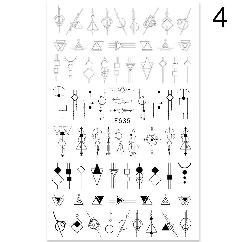 Summer Flowers and Love Adhesive Stickers Nail Art Stickers Foreign Trade Nail Stickers Nail Art Decals 1614930270083