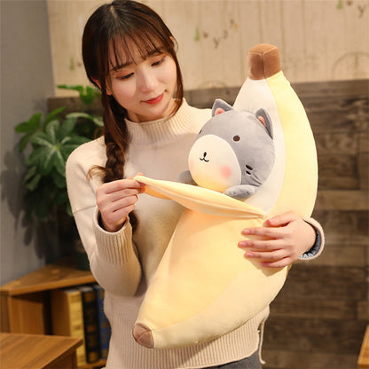 Creative Peeling Banana Plush Toy 1614930341543