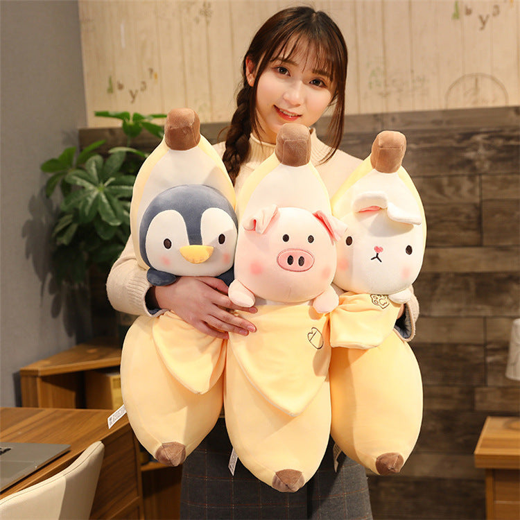 Creative Peeling Banana Plush Toy 1614930341794