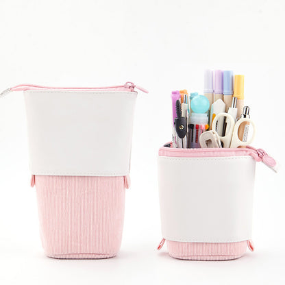 Multifunctional Creative Corduroy Retractable Pencil Case - 图片 9