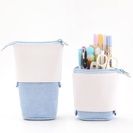 Multifunctional Creative Corduroy Retractable Pencil Case - 图片 1