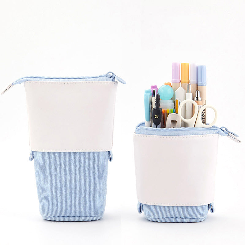 Multifunctional Creative Corduroy Retractable Pencil Case - 图片 10