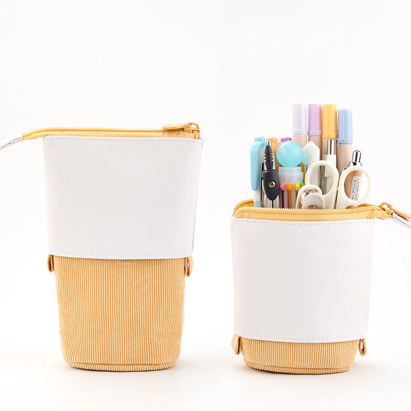 Multifunctional Creative Corduroy Retractable Pencil Case - 图片 11