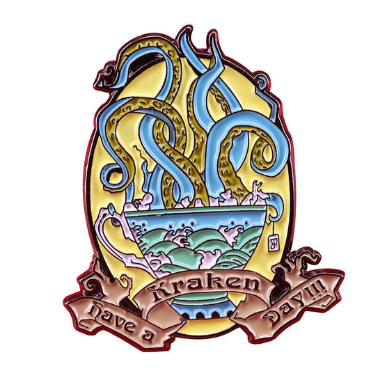 Octopus Kraken Sea Nautical Squid Mythical Cthulhu Pirate Enamel Pin Jewelry Funny Steampunk Gothic Brooch Badge 161502864323