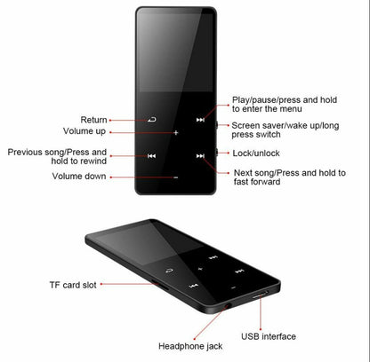 Card Touch Screen Bluetooth External Mini Walkman 1615083307979
