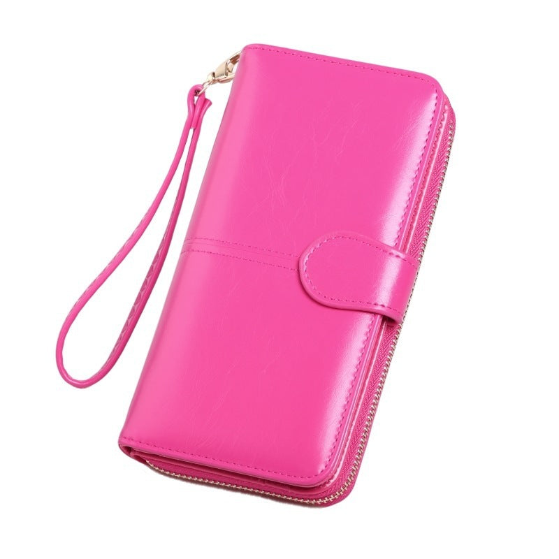 Hot Sale Zipper Long Wallet Coin Purse Leather Women 1615101824623