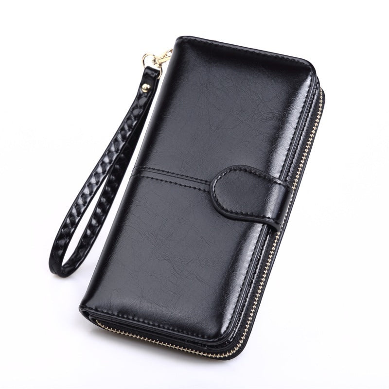 Hot Sale Zipper Long Wallet Coin Purse Leather Women 1615101824630
